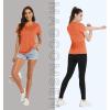 imageMAGCOMSEN Womens Short Sleeve Quick Dry TShirt Cool Wicking Moisture Workout Athletic Hiking Running Yoga Gym 2 Pack2 Packlight Grey orange