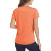 imageMAGCOMSEN Womens Short Sleeve Quick Dry TShirt Cool Wicking Moisture Workout Athletic Hiking Running Yoga Gym 2 Pack2 Packlight Grey orange