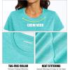 imageMAGCOMSEN Womens Short Sleeve Quick Dry TShirt Cool Wicking Moisture Workout Athletic Hiking Running Yoga Gym 2 Pack2 Packpink light Green