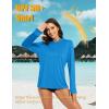 imageMAGCOMSEN Womens Sun Hoodie UPF 50 Long Sleeve Shirts for Hiking Fishing Athletic Lightweight UV HoodieBlue Green