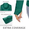imageMAGCOMSEN Womens Sun Hoodie UPF 50 Long Sleeve Shirts for Hiking Fishing Athletic Lightweight UV HoodieEmerald Green