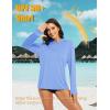 imageMAGCOMSEN Womens Sun Hoodie UPF 50 Long Sleeve Shirts for Hiking Fishing Athletic Lightweight UV HoodieLight Blue