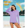 imageMAGCOMSEN Womens Sun Hoodie UPF 50 Long Sleeve Shirts for Hiking Fishing Athletic Lightweight UV HoodieLight Purple