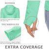 imageMAGCOMSEN Womens Sun Hoodie UPF 50 Long Sleeve Shirts for Hiking Fishing Athletic Lightweight UV HoodieMint Green