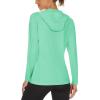 imageMAGCOMSEN Womens Sun Hoodie UPF 50 Long Sleeve Shirts for Hiking Fishing Athletic Lightweight UV HoodieMint Green