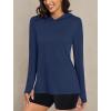 imageMAGCOMSEN Womens Sun Hoodie UPF 50 Long Sleeve Shirts for Hiking Fishing Athletic Lightweight UV HoodieNavy