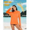 imageMAGCOMSEN Womens Sun Hoodie UPF 50 Long Sleeve Shirts for Hiking Fishing Athletic Lightweight UV HoodieOrange