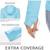 imageMAGCOMSEN Womens Sun Hoodie UPF 50 Long Sleeve Shirts for Hiking Fishing Athletic Lightweight UV HoodiePale Blue