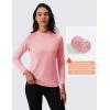 imageMAGCOMSEN Womens Thermal Shirts Mock Turtleneck Fleece Lined Long Sleeve Workout Tops Underwear Base Layer RunningLight Pink