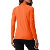 imageMAGCOMSEN Womens Thermal Shirts Mock Turtleneck Fleece Lined Long Sleeve Workout Tops Underwear Base Layer RunningOrange