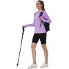 imageMAGCOMSEN Womens UPF 80 Sun Protection Hoodie Shirt Long Sleeve Outdoor Hiking Fishing Rash Guard with PocketLightpurple