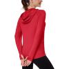 imageMAGCOMSEN Womens UPF 80 Sun Protection Hoodie Shirt Long Sleeve Outdoor Hiking Fishing Rash Guard with PocketTomatored