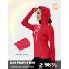 imageMAGCOMSEN Womens UPF 80 Sun Protection Hoodie Shirt Long Sleeve Outdoor Hiking Fishing Rash Guard with PocketTomatored