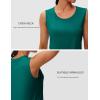 imageMAGCOMSEN Womens Workout Tank Top Athletic Muscle Sleeveless Crew Neck Shirt UPF 80 Moisture Wicking Gym RunningEmerald Green