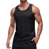 imageMAGCOMSEN Mens Workout Tank Tops Undershirt Cotton Muscle Athletic Sleeveless Shirts for GymBlack