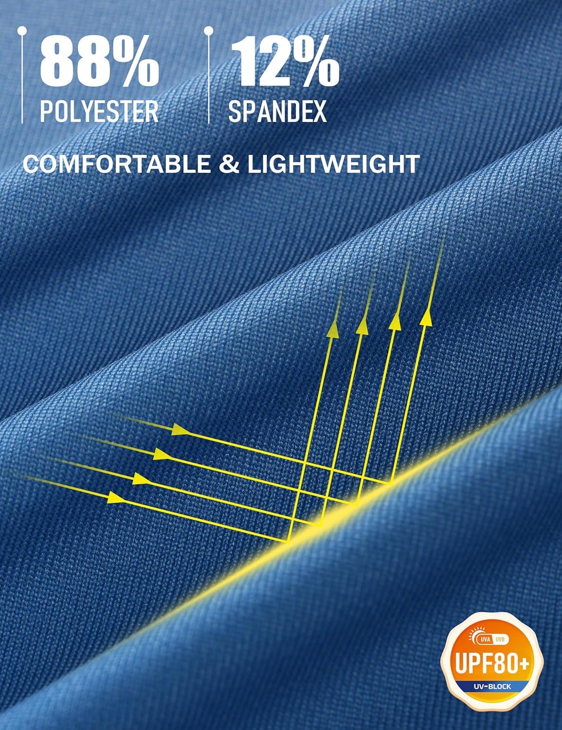 imageMAGCOMSEN Mens Muscle Tank Tops UPF80 Workout Tank Sleeveless Quick Dry Bodybuilding ShirtsWhite Blue