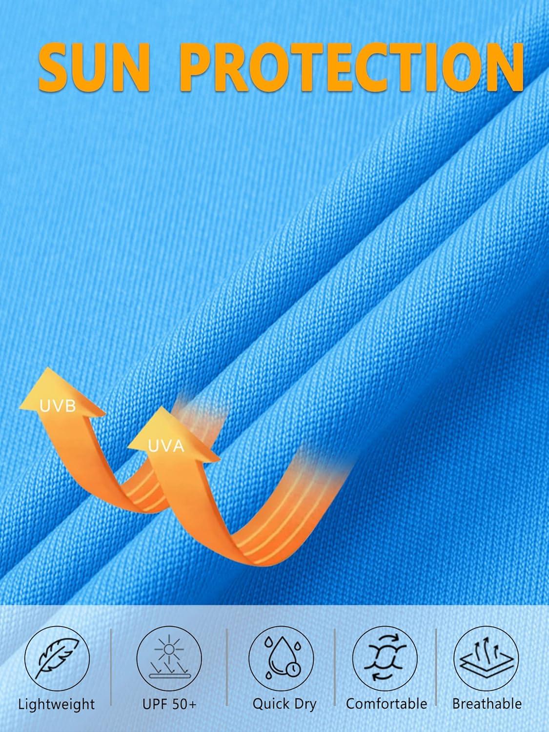 imageMAGCOMSEN Sun Long Protection Sleeve Zip Shirts Women Workout Pullover DryAzure