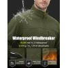 imageMAGCOMSEN Mens Lightweight Softshell Jacket Fleece Lined Tactical Waterproof Windbreaker Rain Jacket for Outdoor HikingArmy Green