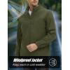imageMAGCOMSEN Mens Lightweight Softshell Jacket Fleece Lined Tactical Waterproof Windbreaker Rain Jacket for Outdoor HikingArmy Green