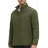 imageMAGCOMSEN Mens Lightweight Softshell Jacket Fleece Lined Tactical Waterproof Windbreaker Rain Jacket for Outdoor HikingArmy Green