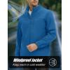 imageMAGCOMSEN Mens Lightweight Softshell Jacket Fleece Lined Tactical Waterproof Windbreaker Rain Jacket for Outdoor HikingBlue Green