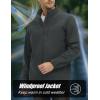 imageMAGCOMSEN Mens Lightweight Softshell Jacket Fleece Lined Tactical Waterproof Windbreaker Rain Jacket for Outdoor HikingDark Grey