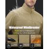 imageMAGCOMSEN Mens Lightweight Softshell Jacket Fleece Lined Tactical Waterproof Windbreaker Rain Jacket for Outdoor HikingKhaki