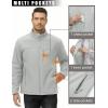 imageMAGCOMSEN Mens Lightweight Softshell Jacket Fleece Lined Tactical Waterproof Windbreaker Rain Jacket for Outdoor HikingLight Grey