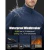 imageMAGCOMSEN Mens Lightweight Softshell Jacket Fleece Lined Tactical Waterproof Windbreaker Rain Jacket for Outdoor HikingNavy