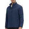 imageMAGCOMSEN Mens Lightweight Softshell Jacket Fleece Lined Tactical Waterproof Windbreaker Rain Jacket for Outdoor HikingNavy