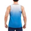imageMAGCOMSEN Mens Muscle Tank Tops UPF80 Workout Tank Sleeveless Quick Dry Bodybuilding ShirtsWhite Blue