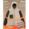 imageMAGCOMSEN Mens Puffer Jacket with Hood Fleece lined Warm Puffer Coats Water Resistant Down Jacket Zip Up Winter JacketsArmygreen