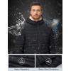 imageMAGCOMSEN Mens Puffer Jacket with Hood Fleece lined Warm Puffer Coats Water Resistant Down Jacket Zip Up Winter JacketsBlack