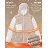 imageMAGCOMSEN Mens Puffer Jacket with Hood Fleece lined Warm Puffer Coats Water Resistant Down Jacket Zip Up Winter JacketsWhite