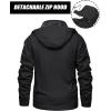 imageMAGCOMSEN Mens Winter Jacket Cotton Fleece Lined Warm Jackets Work Cargo Military Coats with 6 Pockets2 Black