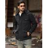 imageMAGCOMSEN Mens Winter Jacket Cotton Fleece Lined Warm Jackets Work Cargo Military Coats with 6 Pockets2 Black
