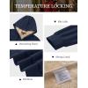 imageMAGCOMSEN Mens Zip Up Hoodie Sherpa Lined Hooded Sweatshirt Winter Heavyweight Hoodies Warm Thick Fleece JacketNavy