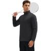 imageMAGCOMSEN Quarter Zip Pullover Men 14 Zip Golf Jacket Fleece Lined Water Resistant Sweatshirt 2 Zipper Pockets WinterBlack