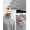 imageMAGCOMSEN Quarter Zip Pullover Men 14 Zip Golf Jacket Fleece Lined Water Resistant Sweatshirt 2 Zipper Pockets WinterLightgrey