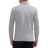 imageMAGCOMSEN Quarter Zip Pullover Men 14 Zip Golf Jacket Fleece Lined Water Resistant Sweatshirt 2 Zipper Pockets WinterLightgrey