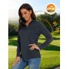 imageMAGCOMSEN Sun Long Protection Sleeve Zip Shirts Women Workout Pullover DryBlack