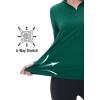 imageMAGCOMSEN Sun Long Protection Sleeve Zip Shirts Women Workout Pullover DryEmerald Green