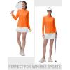 imageMAGCOMSEN Sun Long Protection Sleeve Zip Shirts Women Workout Pullover DryFluorescent Orange
