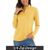 imageMAGCOMSEN Sun Long Protection Sleeve Zip Shirts Women Workout Pullover DryGinger