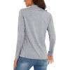 imageMAGCOMSEN Sun Long Protection Sleeve Zip Shirts Women Workout Pullover DryLight Grey