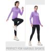 imageMAGCOMSEN Sun Long Protection Sleeve Zip Shirts Women Workout Pullover DryLight Purple