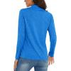 imageMAGCOMSEN Sun Long Protection Sleeve Zip Shirts Women Workout Pullover DrySea Blue