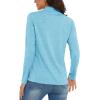 imageMAGCOMSEN Sun Long Protection Sleeve Zip Shirts Women Workout Pullover DryWater Blue