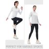 imageMAGCOMSEN Sun Long Protection Sleeve Zip Shirts Women Workout Pullover DryWhite