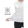 imageMAGCOMSEN Sun Long Protection Sleeve Zip Shirts Women Workout Pullover DryWhite